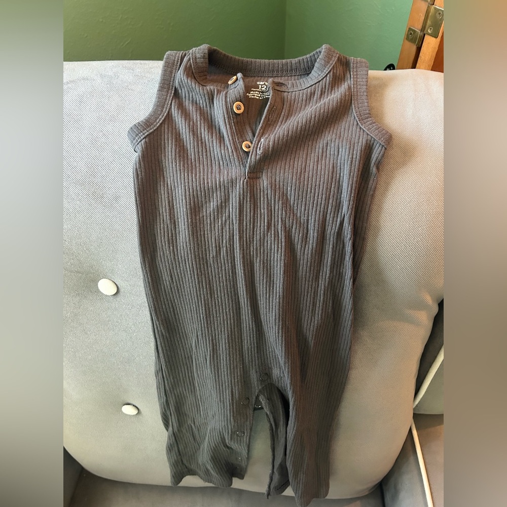 Carter's Charcoal Ribbed Baby Outfit